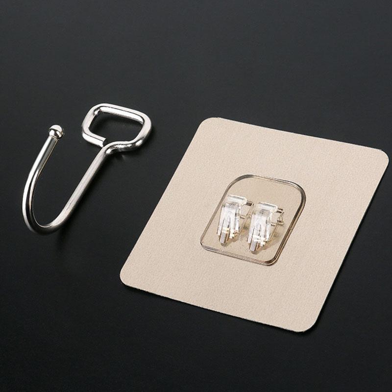 Дверные крючки, самоклеящиеся настенные крючки, прозрачная настенная наклейка для ванной комнаты и кухни, держатель для полотенец, держатель для ключей, настенная вешалка, крючки для подвешивания