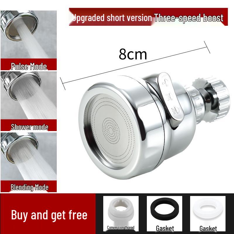 Universal Rotating Kitchen Faucet Aerator: Anti-Splash, Water-Saving, Sprayer Extender