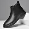 Осенне-зимние высокие ботинки из натуральной кожи, классические мужские ботинки челси, новая модная мужская обувь до щиколотки, универсальные деловые ботинки
