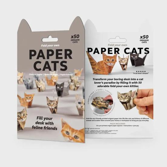 Сделай сам Бумажные животные Оригами Бумага для складывания Милые фигурки кошки, собаки, динозавра Веселый набор для оригами для взрослых, детей, подарок, украшение для стола