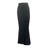 Fishtail Skirt High Waist Ruched Women Skirt Solid Color Design Slimming Effect Long Skirt Commuting Streetwear