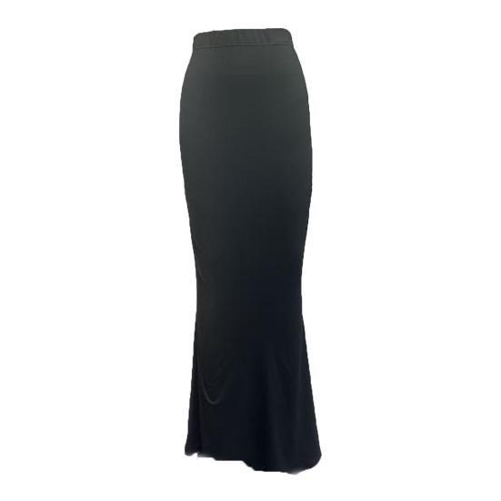 Юбка «рыбий хвост» с высокой талией, присборенная, женская юбка, однотонный дизайн, эффект похудения, длинная юбка, для работы, уличная одежда