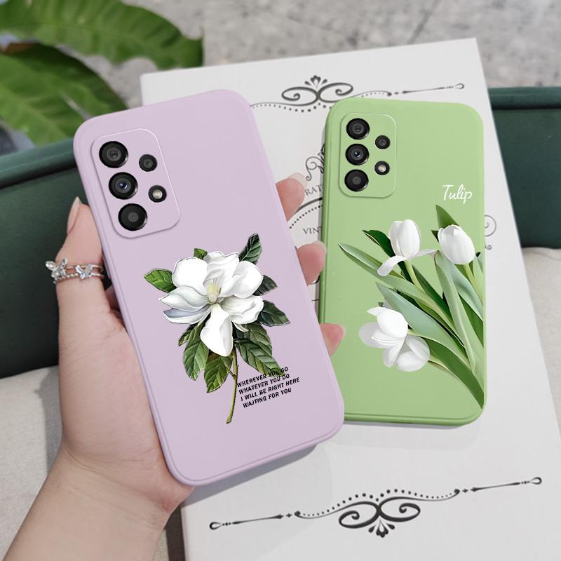 Mangnolia Case For Samsung Galaxy A73 A53 A33 A23 A13 A03 A72 A52 A52S A32 A22 A12 A02 A02S A71 A51 A31 A21S 4G 5G Cover