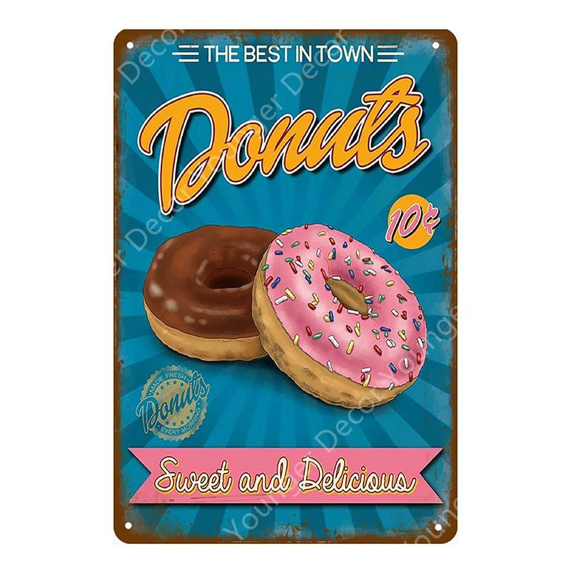 Еда, декор для хлеба, мороженое, молоко, клубника, соленые огурцы, вафли, металлические жестяные вывески, винтажный постер, настенная художественная табличка YI-010