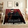 Custom Name Golden Snitch Flannel Blanket Throw Blanket Soft Warm Sofa Bed home Decor Unique Gift
