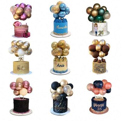 10 шт. латексные украшения для торта металлические блестки красочные украшения для торта день рождения свадьба вечеринка декор принадлежности для выпечки детского душа