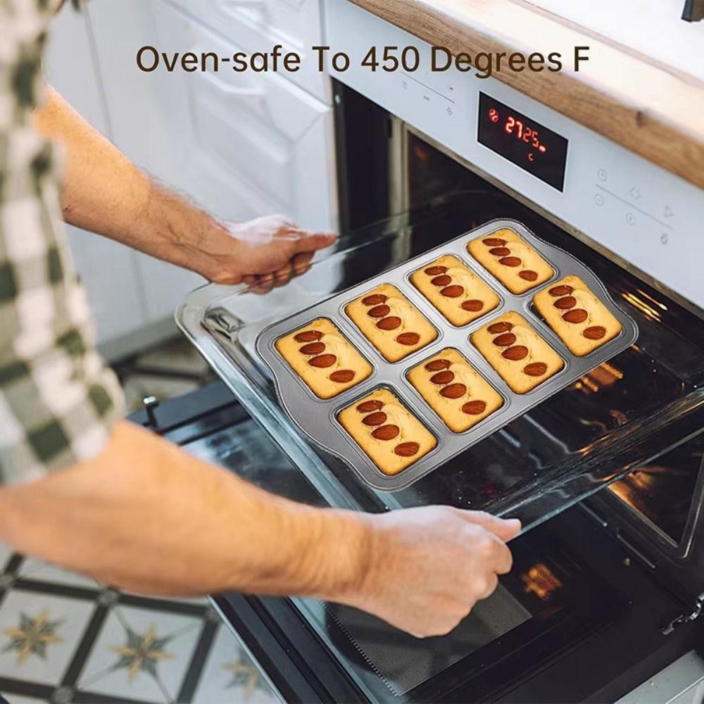 Large Capacity Mini Bread Baking Mold 8-Cavity Carbon Steel Cake Mold Muffin Dessert Tray Bakeware