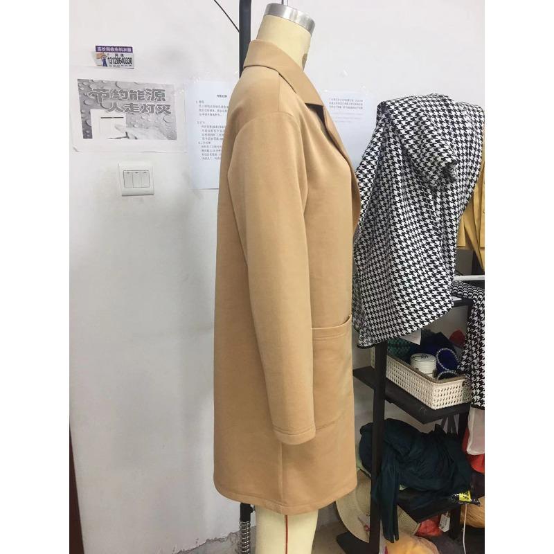 Женская куртка осенний кардиган средней длины двубортный вязаный пиджак