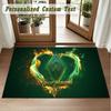 Crystal Velvet Square Rug Custom NameWerder Bremen FC Pattern Non Slip Home Floor Decor Rug