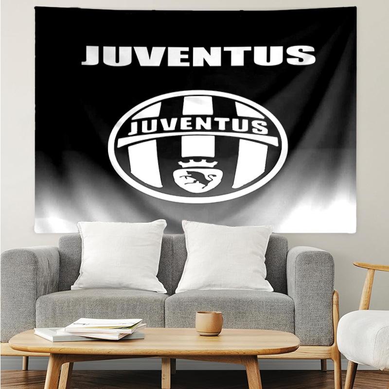 Juventus FC logo Tapestry for Bedroom Aesthetic Classroom Tapestries Wall Hanging for Living Room Dorm Office,Ideal Creative Gift