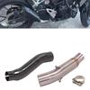 Motorcycle Exhaust Muffler CB250R CBR300 CB300 CB300R CB300F CB 250R 300R 2018-2022 Motorcycle Exhaust Pipe Moto Middle Link Pipe (Silver)