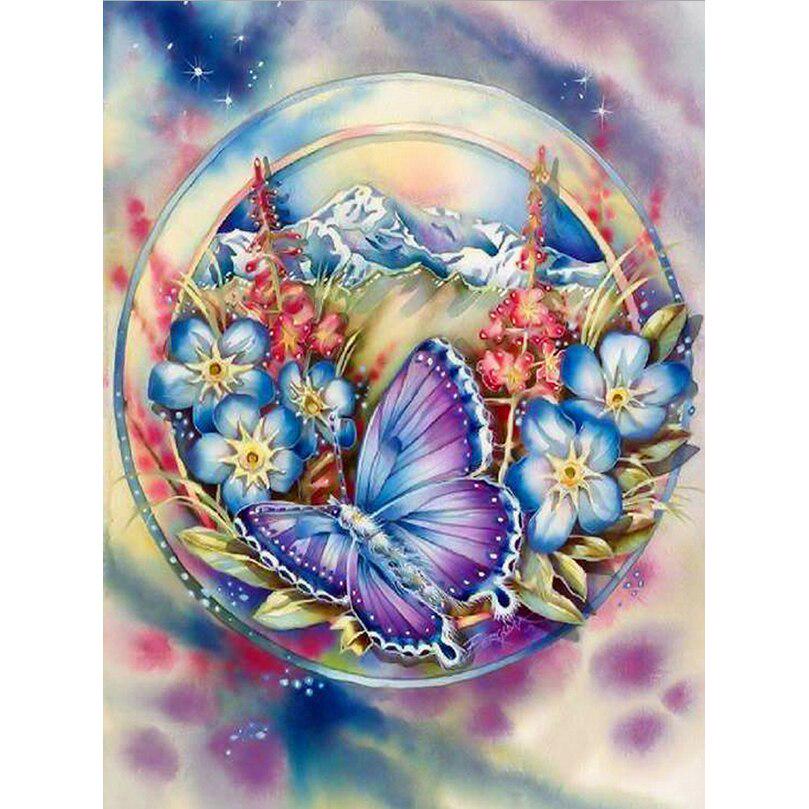 Butterfly DIY 5D Diamond Painting Full Round Rhinestone Animal Mosaic Diamond Embroidery Flowers Cross Stitch Home Decor