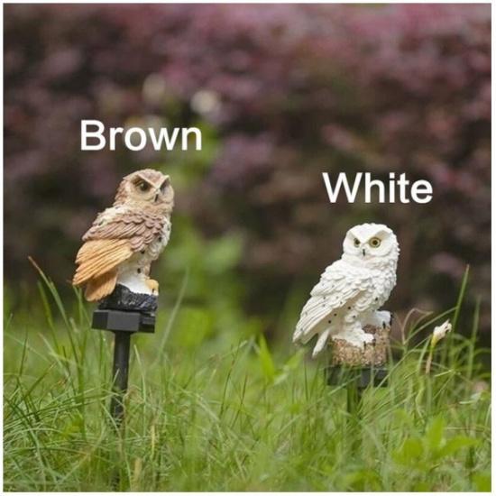 Солнечные фонари в виде совы, 1 шт. Водонепроницаемые солнечные светодиодные фонари Садовая дорожка Двор Газон Сова Украшения для животных Огни