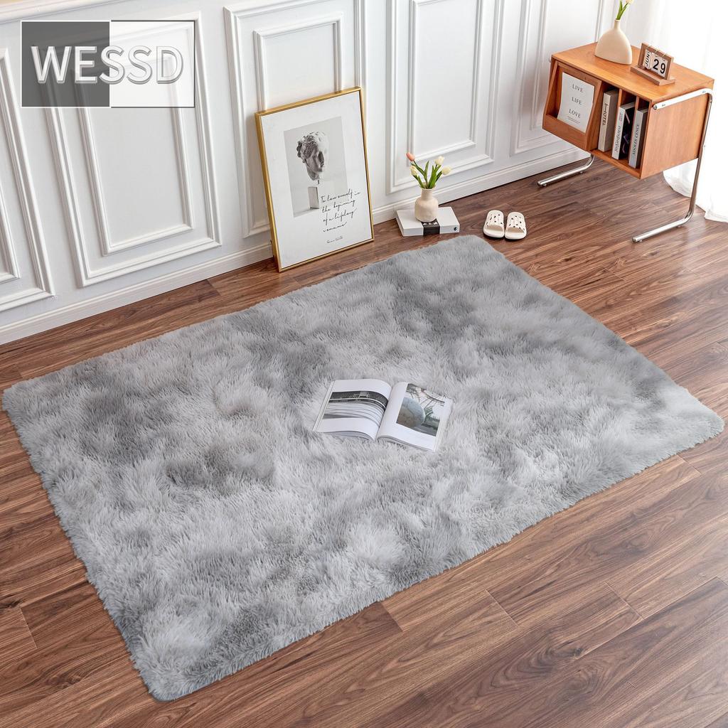 Плюшевый ковер градиентного цвета для спальни, мягкие прямоугольные мохнатые коврики для гостиной, милый пушистый коврик для комнаты для девочек, детский ковер, игровой коврик, украшение комнаты