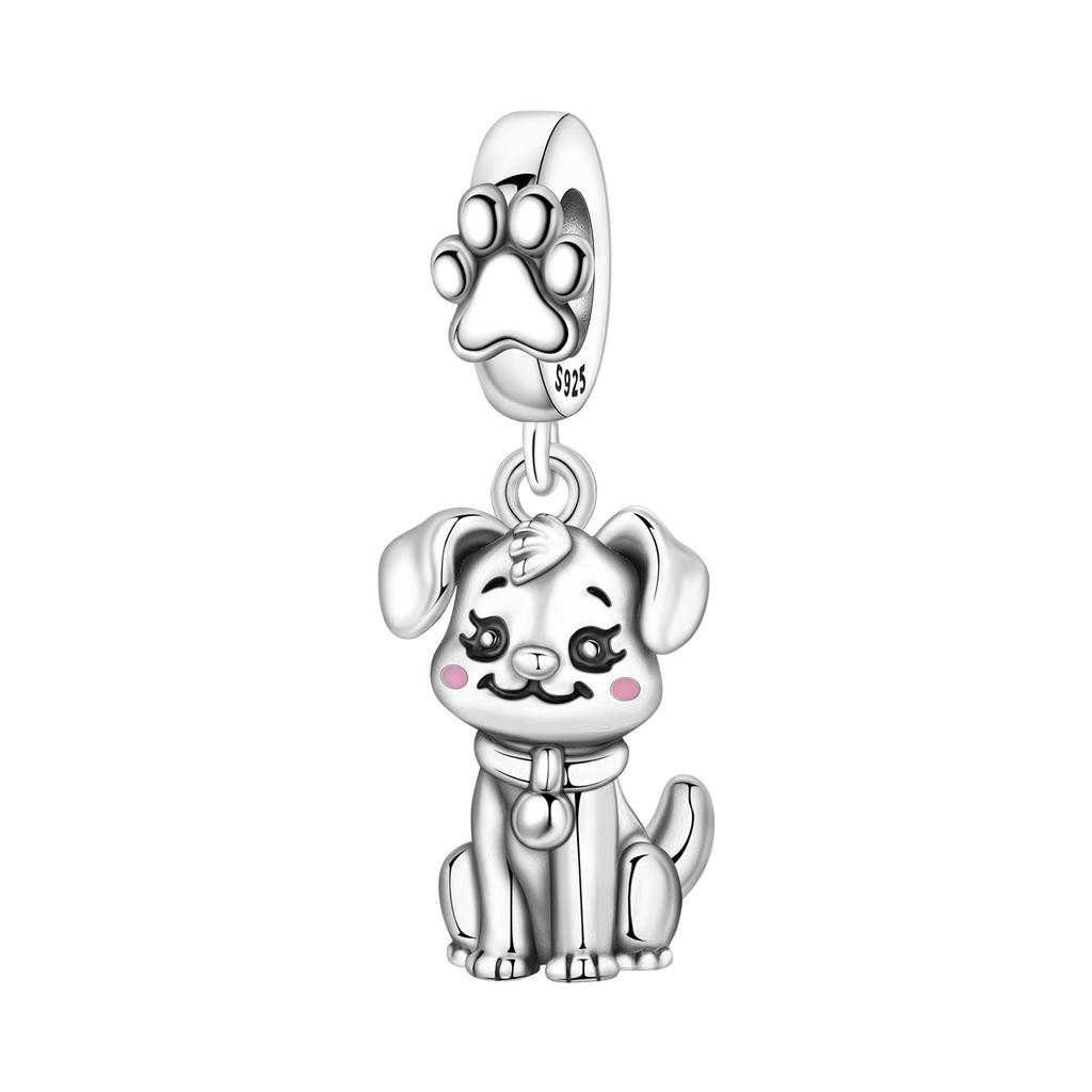 Orstarry 925 Silver Little Bear Pendant Beads Charm Bracelet Jewelry DIY Gifts for Party Animal Lovers