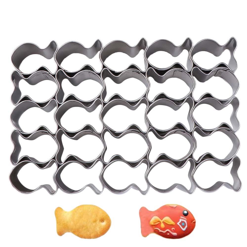 Non-Stick Fish Shaped Baking Mold Stainless Steel Biscuit Cutters Fondant Cookie Cutter Kitchen