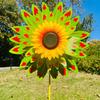 Yousheng Sunflower Pinwheel 3-Tier Sunflower Garden Wind Spinner Ground Insert Yard Decor Windmill for Patio Lawn Decoration
