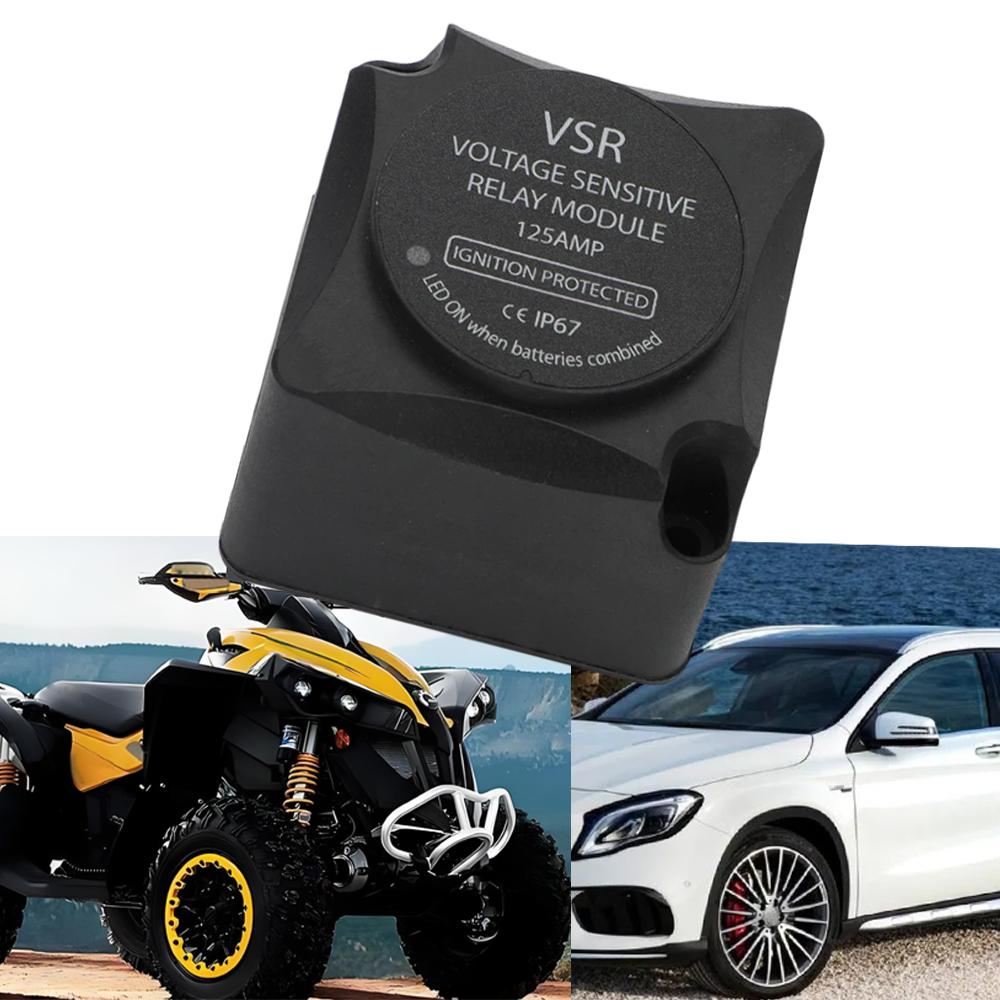 12 В 125 А реле напряжения VSR изолятор батареи автоматическое реле зарядки водонепроницаемое для UTV RV Camper автомобильное реле аккумулятора