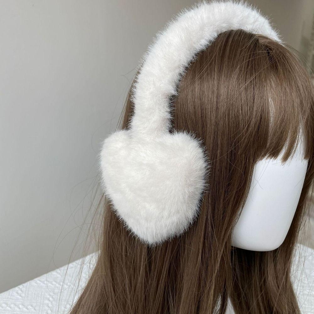 Winter Ear Protection Fluffy Ear Muffs Star/Heart/Cat Design Plush Earmuffs  Girl Gifts
