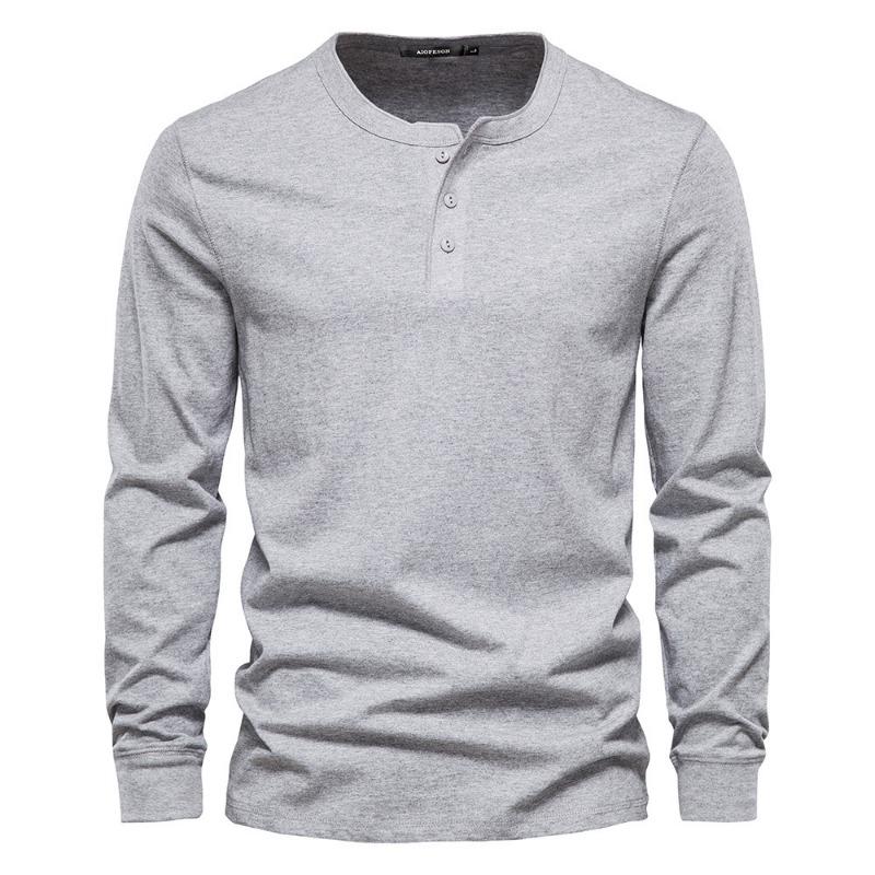 Men S Casual Slim Fit Long Sleeve Round Neck T Shirt