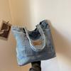 Повседневная женская сумка Сумка из потертого денима Уличный тренд Сумка через плечо большой вместимости