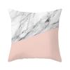 New Sofa Pillowcase, Marble Pattern Peach Leather Velvet Material Pillowcase, Soft