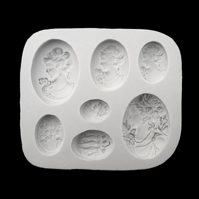 Cameo Collection Portrait Silicone Sugarcraft Mould Fondant Cake Decorating Tools