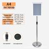 Stainless Steel Vertical Advertising Standee Display Stand for Hotels