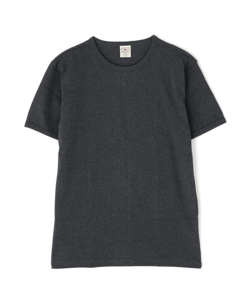 AVIREX DAILY RIB CREWNECK TEE 6143502 men's L charcoal