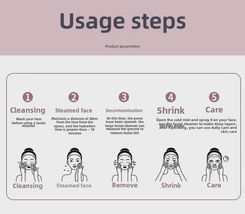 Пароход для лица: Горячий и холодный спрей для очищения пор, спа, увлажнения и распыления