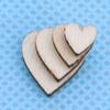 100PCS Mixed Decoration Rustic Wooden Love Heart Crafts Accessories Wedding Decor Table Scatter