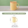Ceramic Mugs Coffee Cups with Bamboo Lid Milk Tea Cup with Handle Ins Korean Style Oatmeal Breakfast Mug Drinkware Cup Water Cup