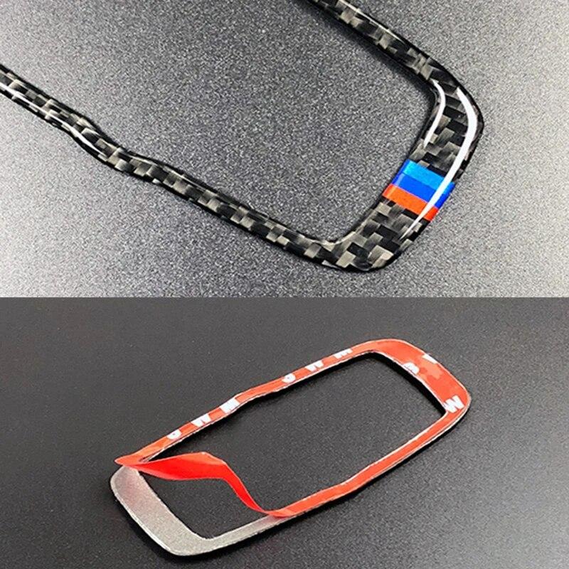 Рамка переключателя фар автомобиля из углеродного волокна, декоративная наклейка для BMW 5 серии E60 X5 E70 X6 E71 2008-13, автомобильные аксессуары для интерьера