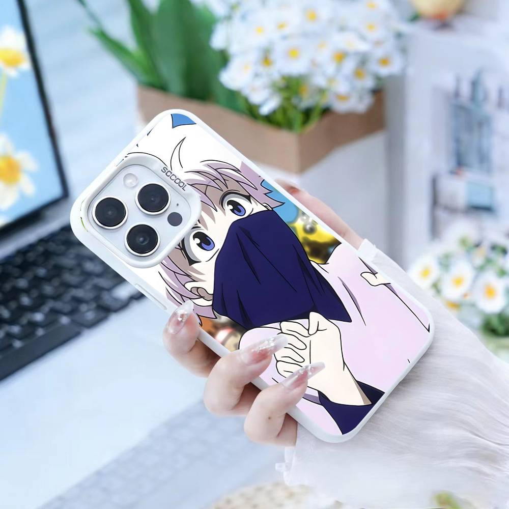 D-Киллуа Зольдик H-Hunter X Hunter Чехол для телефона iPhone 17,16,15,14,13,12,Pro MAX Черный Матовый Ударопрочный Чехол