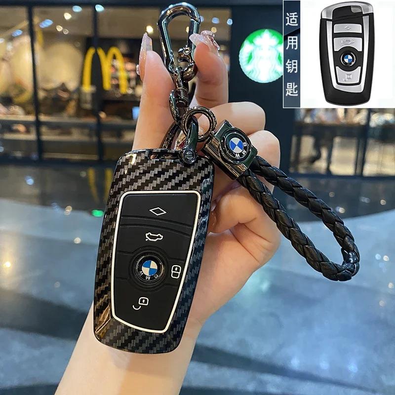 Carbon Fiber Car Key Case LED Display For BMW 5 7 Series G11 G12 G30 G31 G32 i8 I12 I15 G01 X3 G02 X4 G05 X5 G07 X7