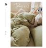 Скандинавский легкий люкс Коралловый флис Зимний постельный набор - Вафельный молочный вельвет, Двусторонний пододеяльник и простыня