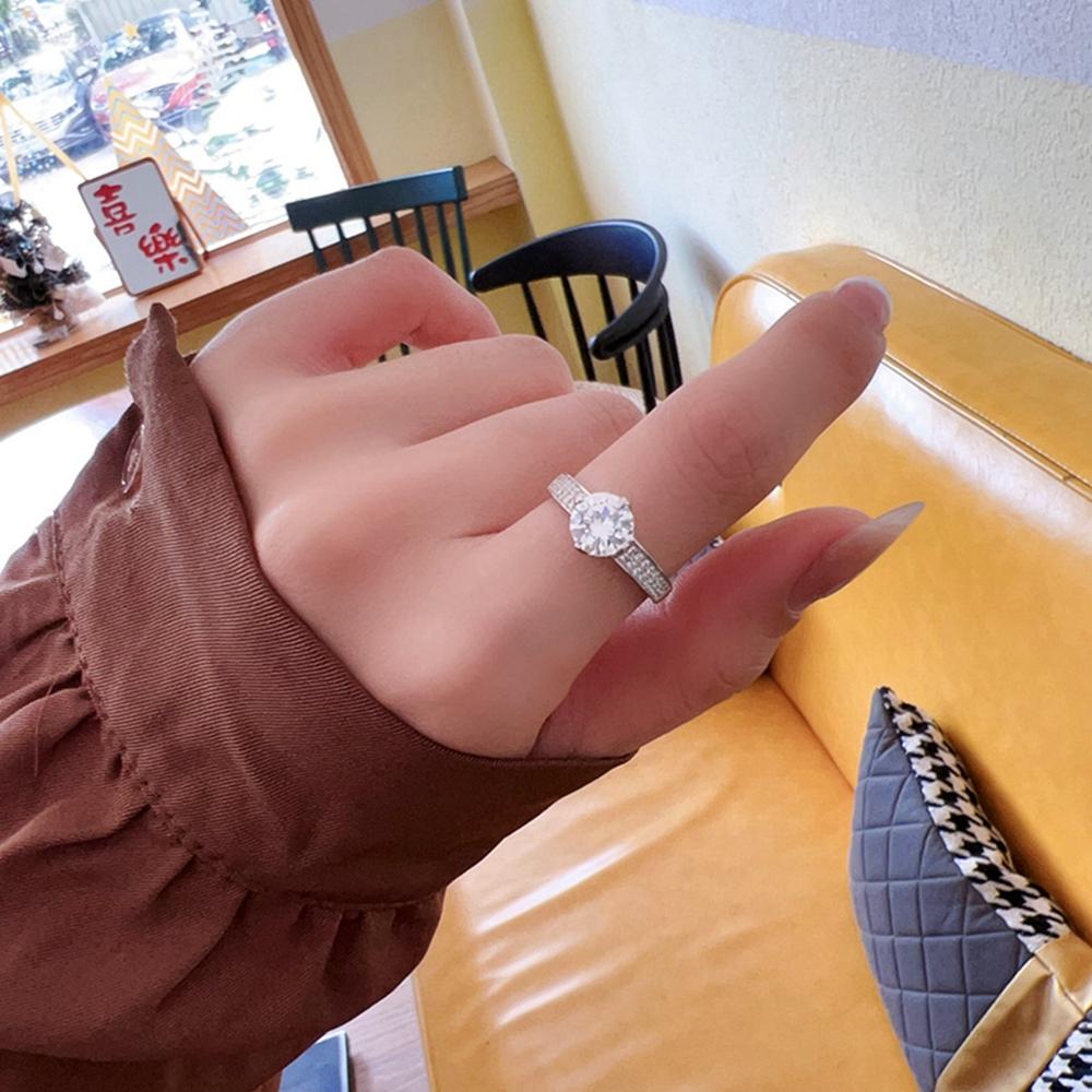 Vinregem Классическое кольцо из 100% стерлингового серебра 925 пробы с бриллиантами круглой огранки 7 мм 1,25 карата 3EX VVS1 D Цвет настоящий муассанит с бриллиантами 2 шт. Свадебные помолвочные украшения