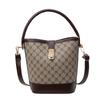 Trendy Women's Bucket Bag Stylish Retro Crossbody Satchel For Daily Use In Black Beige Coffee Khaki