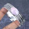 Pink Opal Gemstone Handmade 925 Sterling Silver Cuff Bangle 7.5" w9o12