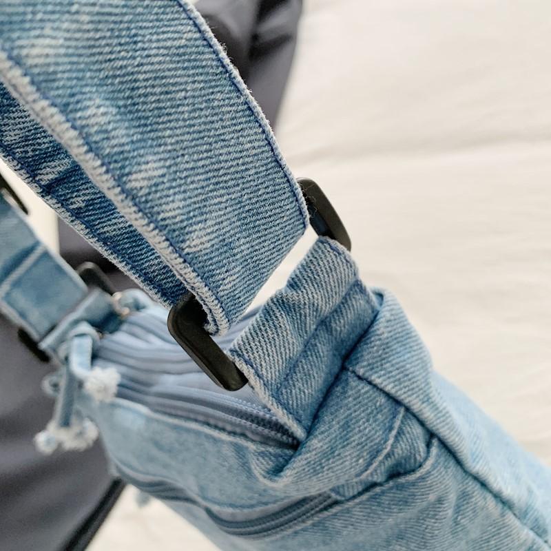 Джинсовая сумка Студенческая наплечная сумка Женская сумка кроссбоди Сумка для мобильного телефона