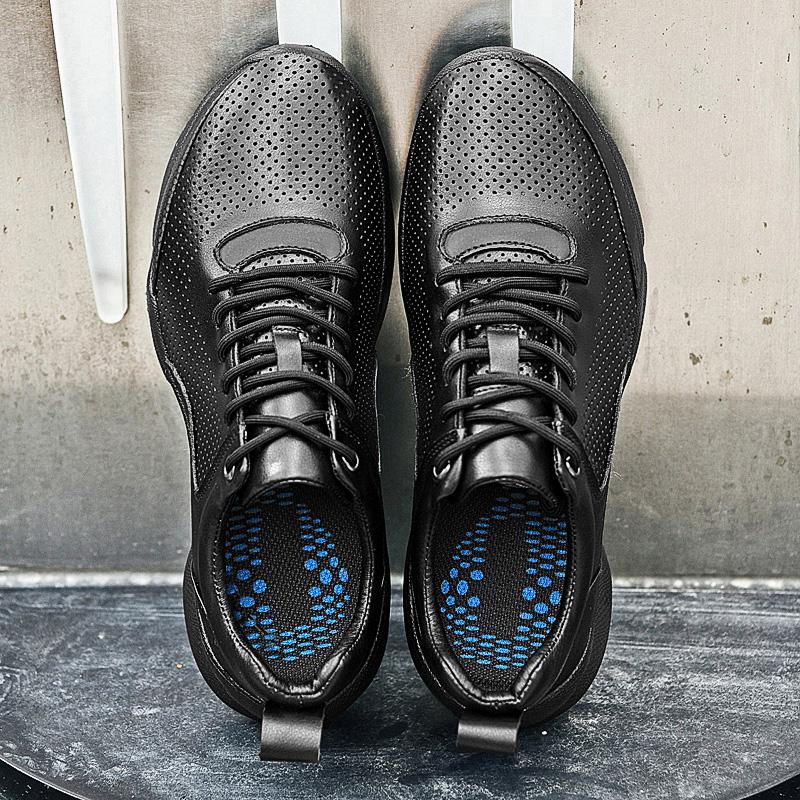 Fashion Stylish Trend Men's Walking Shoes Genuine Leather Sports Footwear Fashion Male Casual Shoes Non-Slip Running Sneakers Trainers