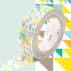 Masking Tape - MT - Blue Triangle Pattern - Self-adhesive - Repositionable - Washi Paper