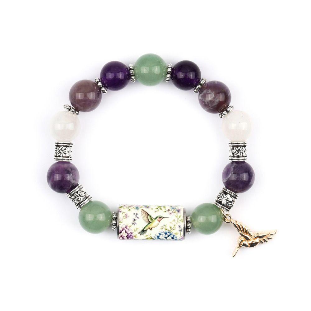 with Pendant Metal Tube Crystal Bracelet Beaded Bracelet Holiday Gatherings