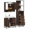 VidaXL Ensemble De Meubles De Salle De Bain 3 Pcs Chêne Marron, Armoire De Rangement, Armoire De Bain, Meuble De Toilette 3301169