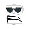Vintage Diamond Cat Eye Triangle Sunglasses Women Rhinestone Decoration Eyewear Streetwear Rave Party Costume Sun Glasses