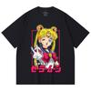 230 г/м² 100% хлопок Sailor Moon V9 Принт Минако Унисекс Тяжелая хлопковая футболка