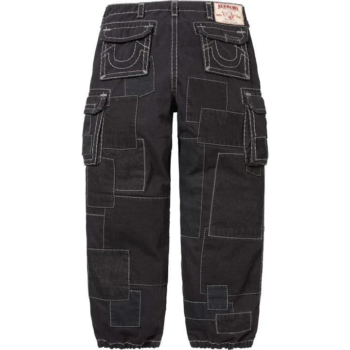 Supreme Брюки-карго True Religion Пэчворк Черные