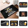 Drinking Beer Printed Doormat Welcome Mat Shop House Indoor Non-slip Home Entrance Floor Carpet Washable Bathroom Bedroom Rug