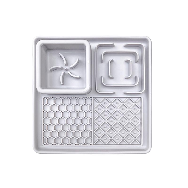 Pet Slow Feeder Tray: Edible-Grade Silicone Mat with Suction Cup for Cats & Dogs