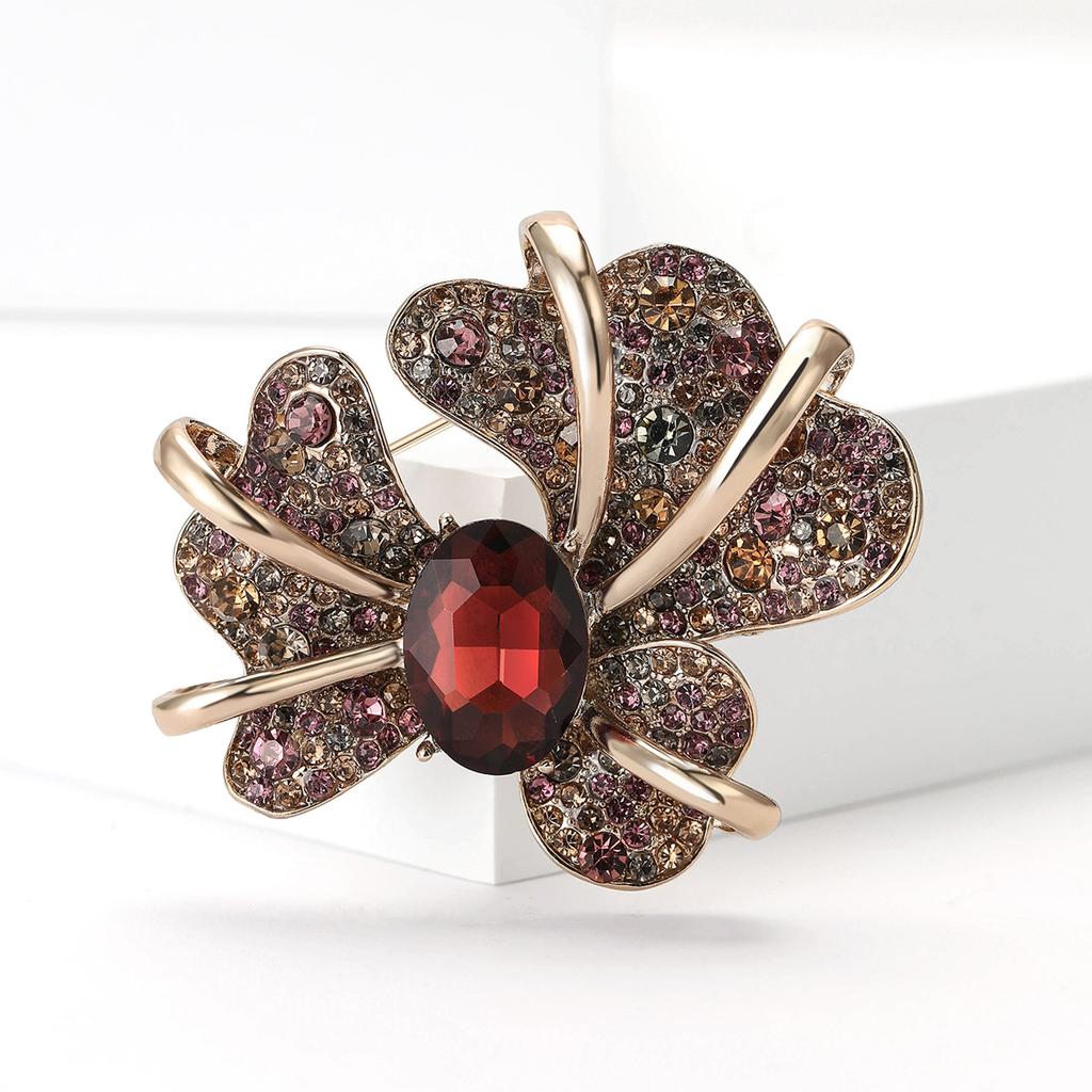 Атмосферный горный хрусталь тяжелая промышленность ирис брошь мода винтажная женская одежда брошь украшение булавка